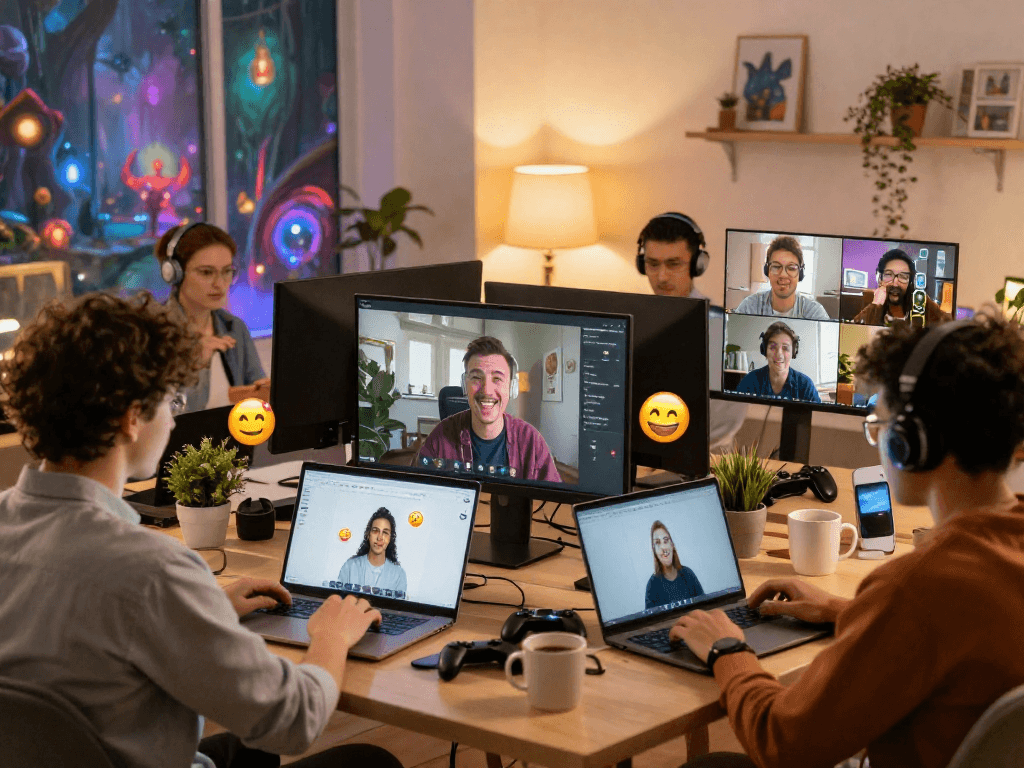 Engaging free ai sex chat in a vibrant digital chat room with diverse participants.