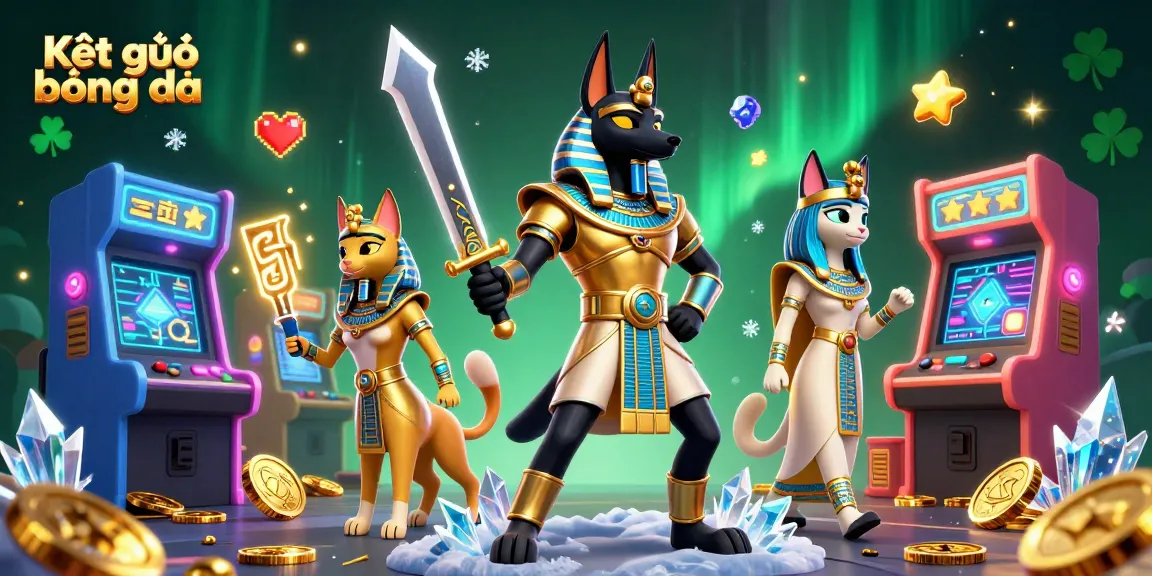 Experience Kết quả bóng đá live updates with ancient Egyptian warriors and vibrant game elements!