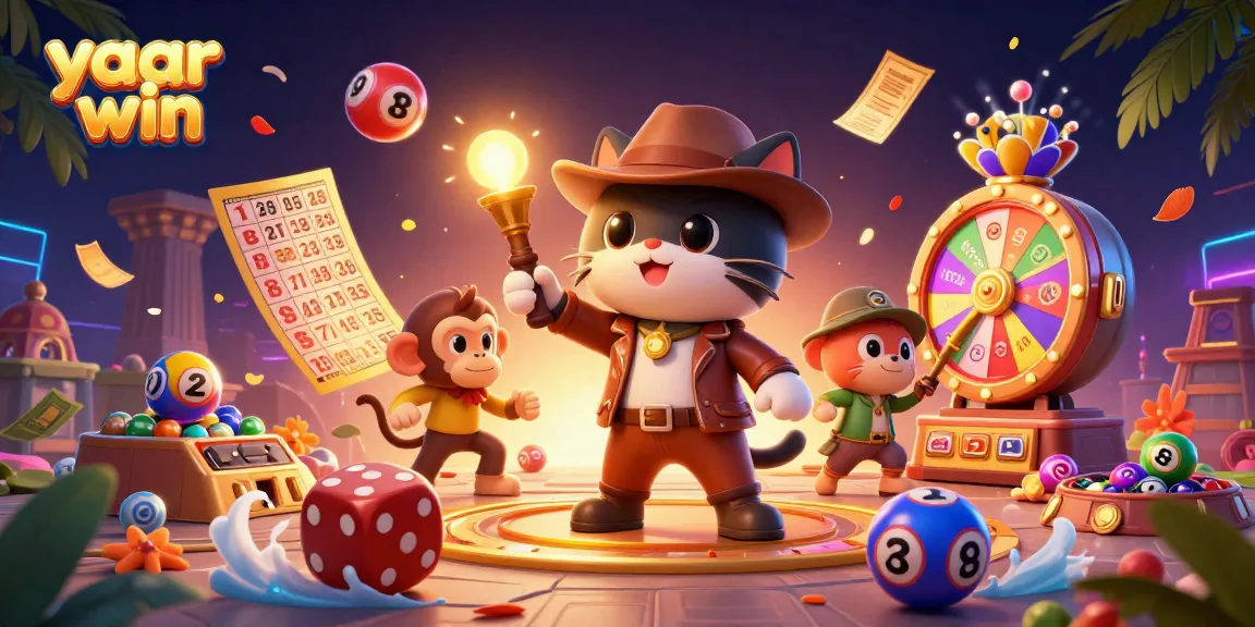 Experience yaar win excitement with an engaging 3D casino adventure featuring vibrant lottery elements.