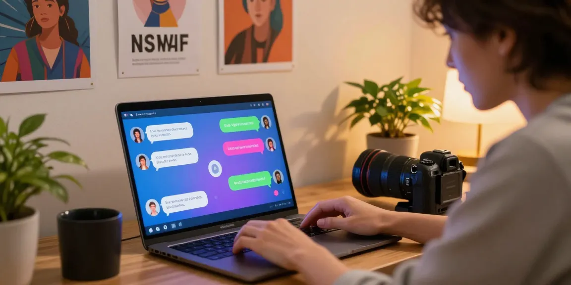 Immersive nsfw ai chat experience with user engaging in dynamic conversations.