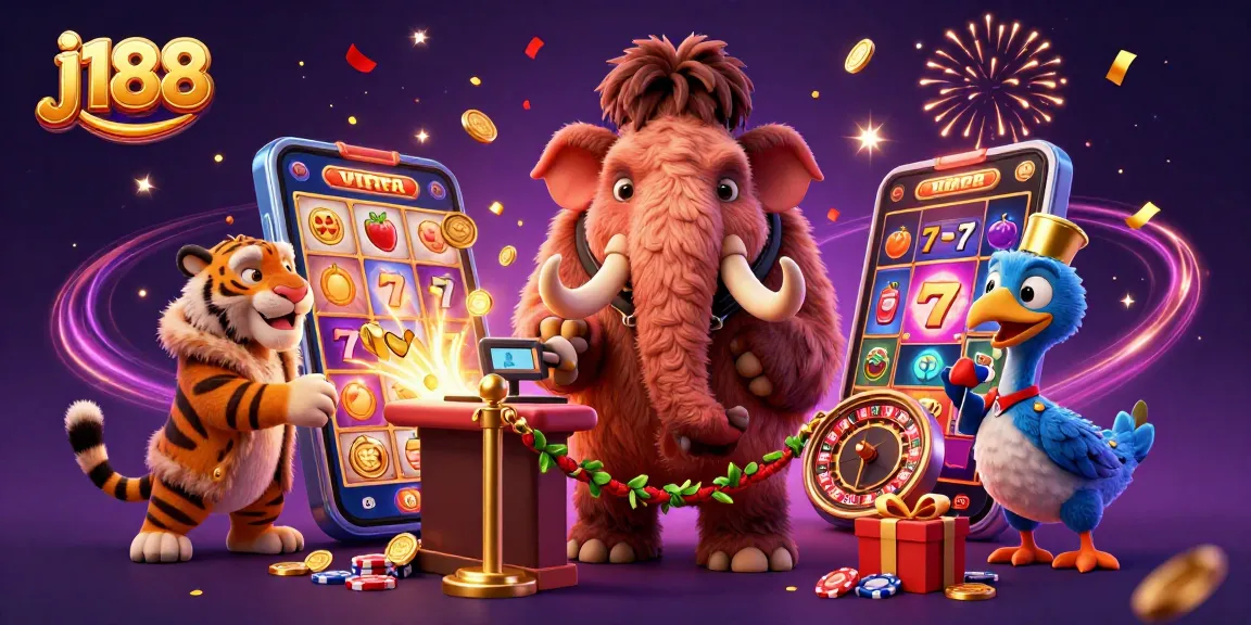 Spin the reels on j188 by checking IDs at this animated casino scene!