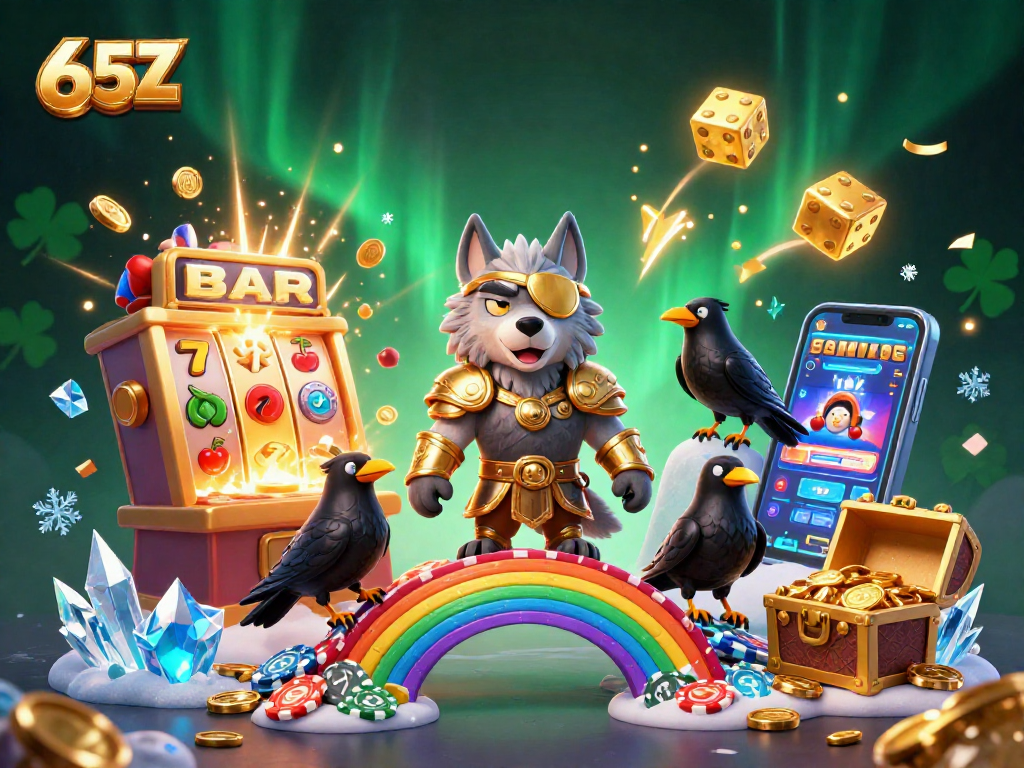 Aposte com 65Z em um emocionante cenário de cassino digital com Odin e companheiros.