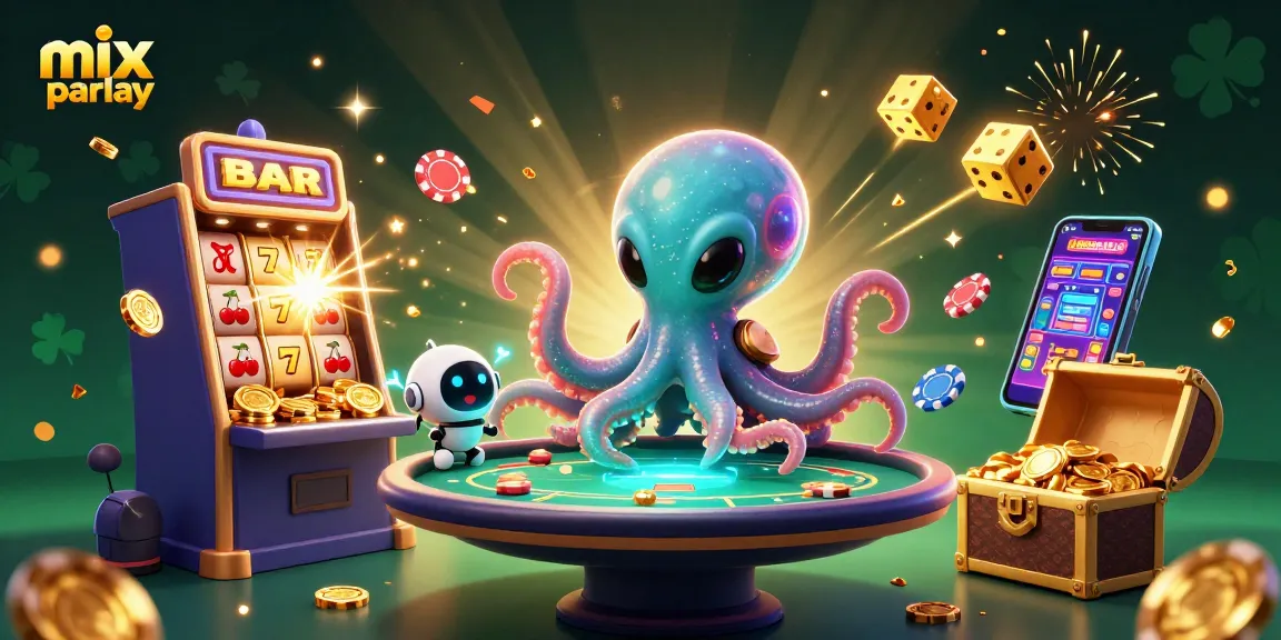 Engage in exciting mix parlay betting with dynamic casino graphics and vibrant characters.