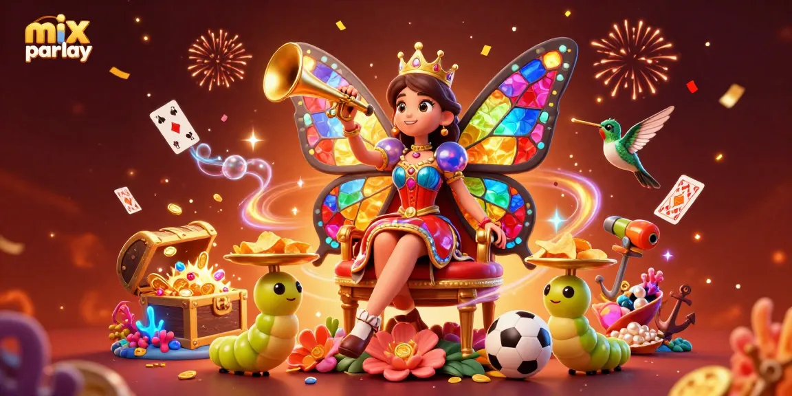 Engage in mix parlay betting with vibrant 3D illustration of a queen and dynamic casino elements.
