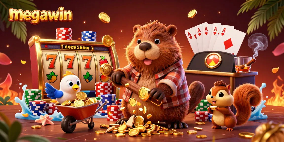 Menggunakan permainan megawin dengan slot yang mendebarkan dan elemen keberuntungan, menunjukkan kebahagiaan saat berpeluang menang.