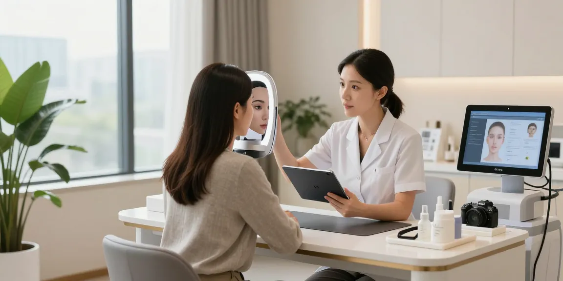 ClinicEvo cheaper than QOVES analysis in a modern aesthetic consultation setting.