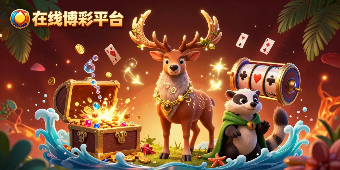 在海底瑰寶的周圍,我們的角色共同展示線上博彩平台的魅力。