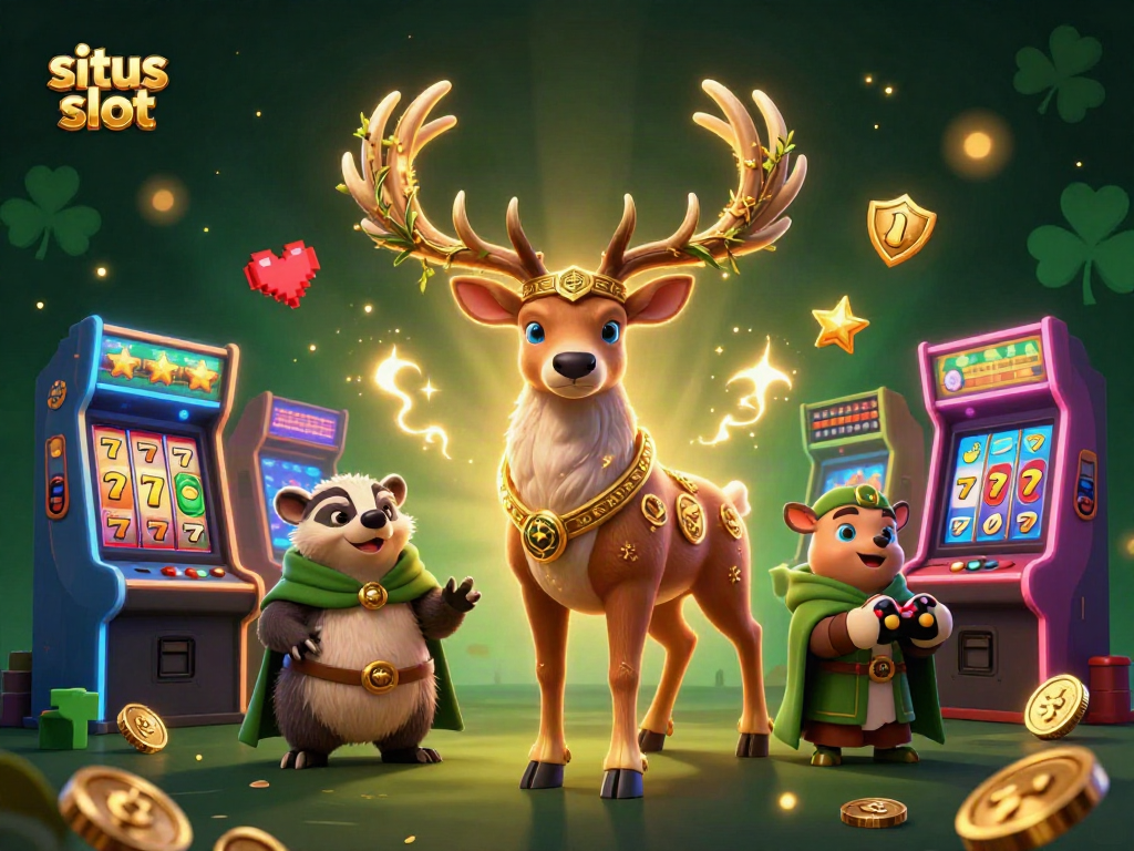 Experience the excitement of situs slot with vibrant characters and dynamic casino elements.