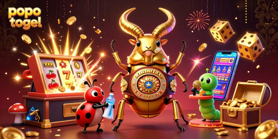 Experience dynamic gaming with popo togel in this vibrant casino illustration featuring jackpots and vibrant gaming elements.