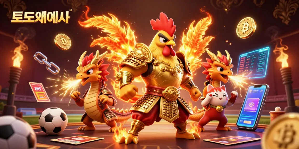 Experience thrilling 토토사이트 action with vibrant characters and dynamic sports betting elements in a captivating 3D illustration.