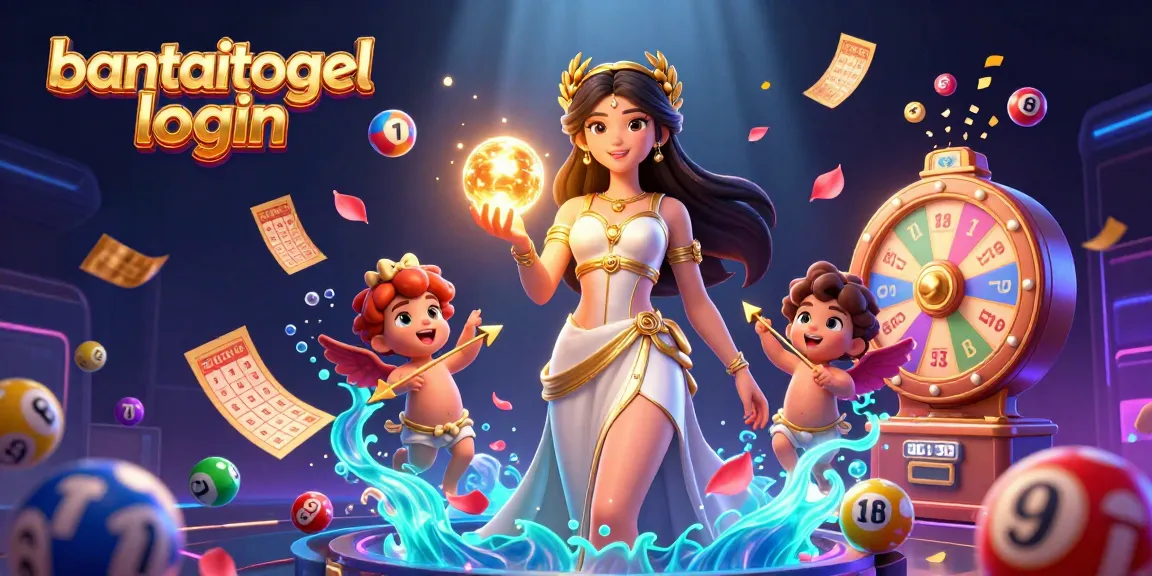 Experience winning moments with bantaitogel login - colorful lottery elements bursting in a dynamic casino scene.