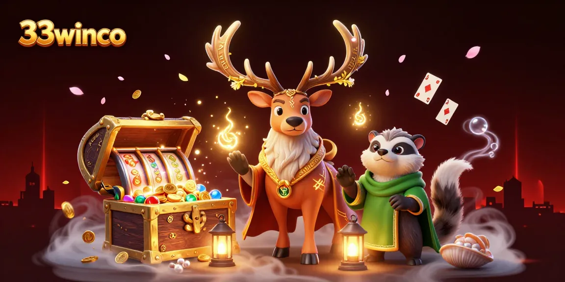 Engage with 33winco’s vibrant online gaming world featuring lively characters and dynamic casino elements.