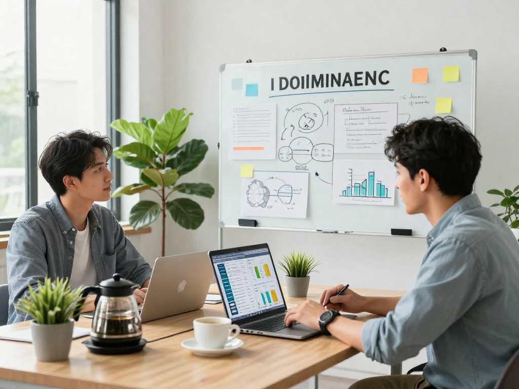 Team strategizing at a home service marketing agency, showcasing effective marketing data and collaboration.