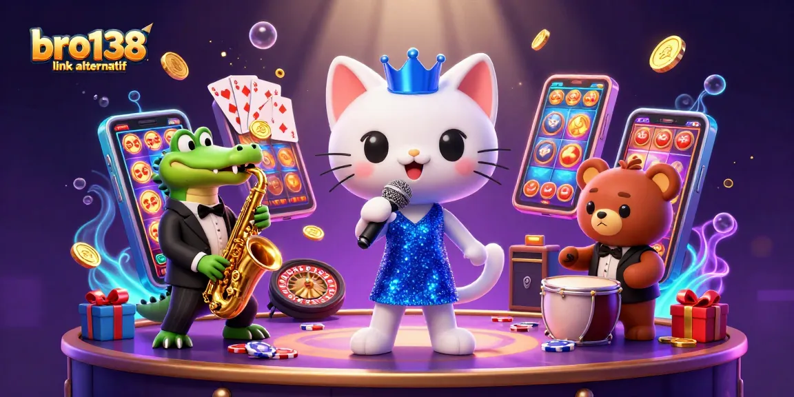 Experience the excitement of bro138 link alternatif with vibrant casino characters and slot games.