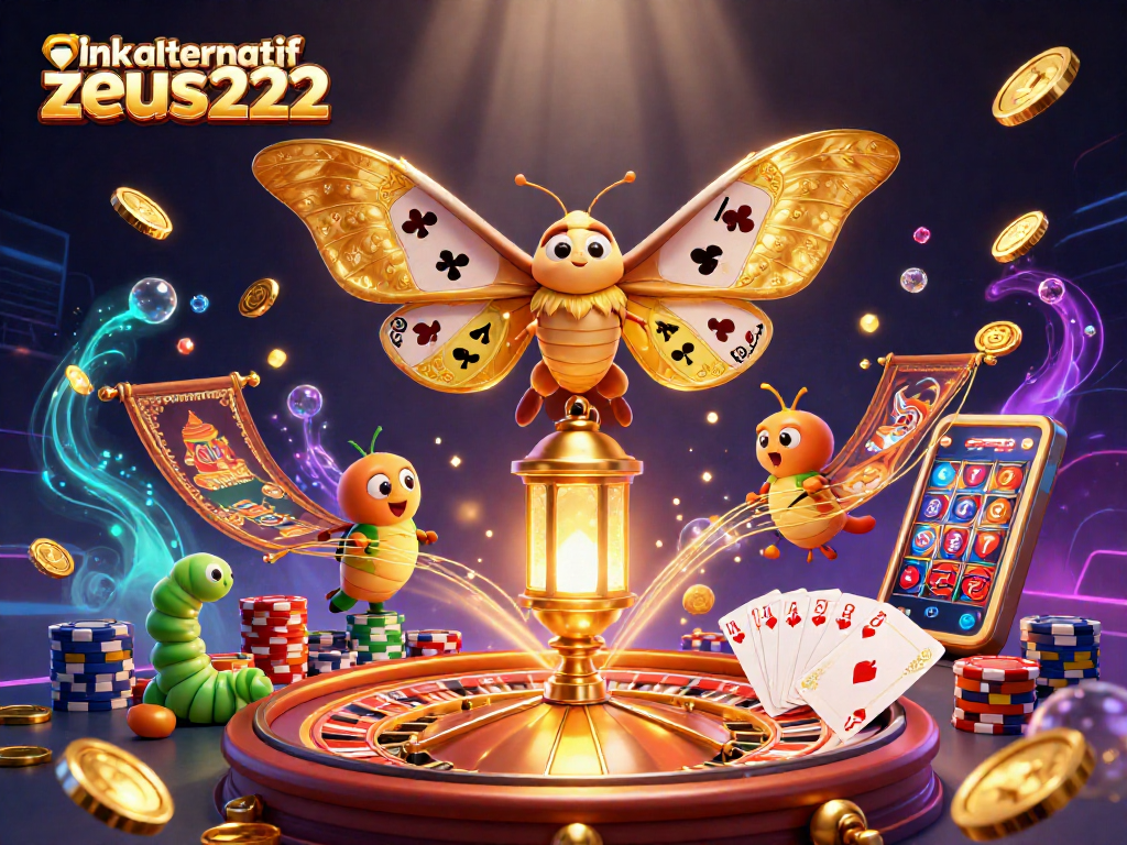 Experience the thrill of gaming with link alternatif zeus222, showcasing vibrant casino action and golden gaming elements.