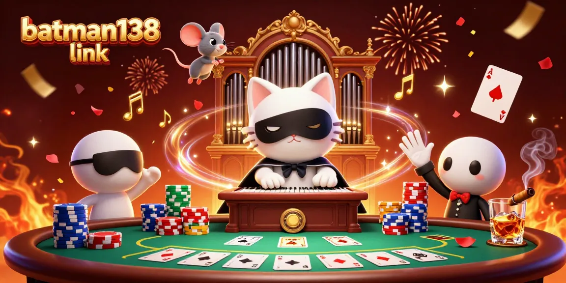 Spin and win with the batman138 link at a vibrant casino featuring rich illustrations of gaming action.