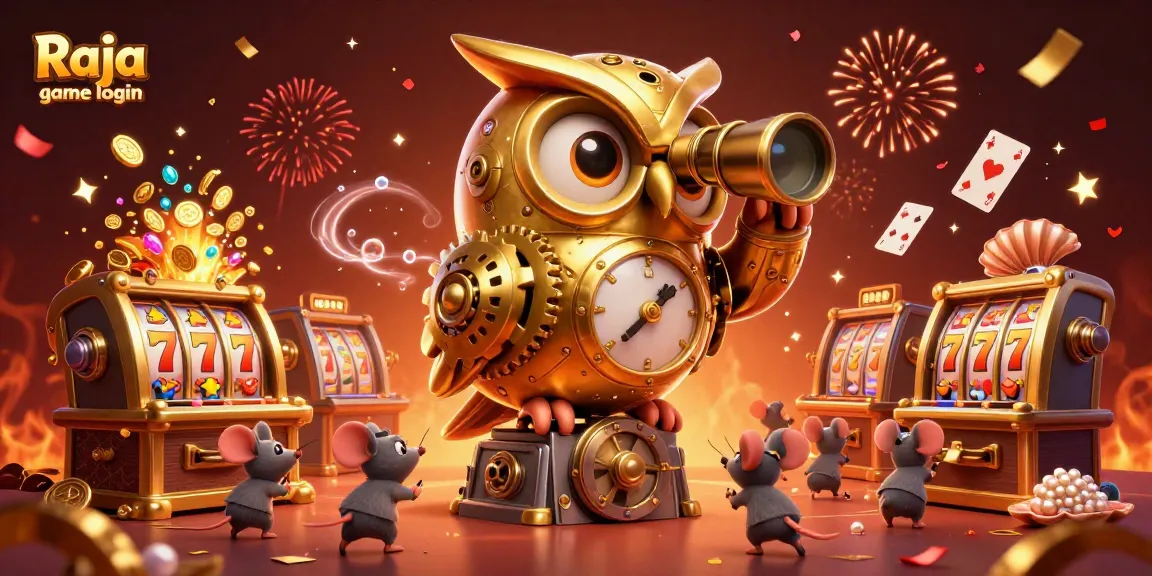 Engage in thrilling gameplay with Raja game login at a stunning animated casino scene.