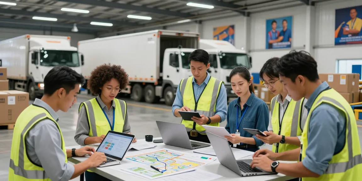 Transportunternehmen Dortmund: Effiziente Logistik und Teamarbeit in modernen Transportzentren.