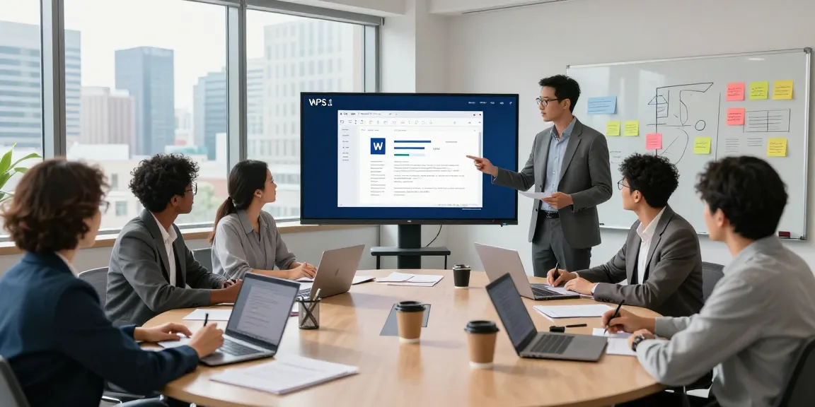 Team collaboration using WPSoffice-ch in a modern office setting