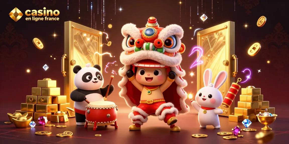 Vivez une action palpitante au casino en ligne France avec des personnages animés entourés de trésors.