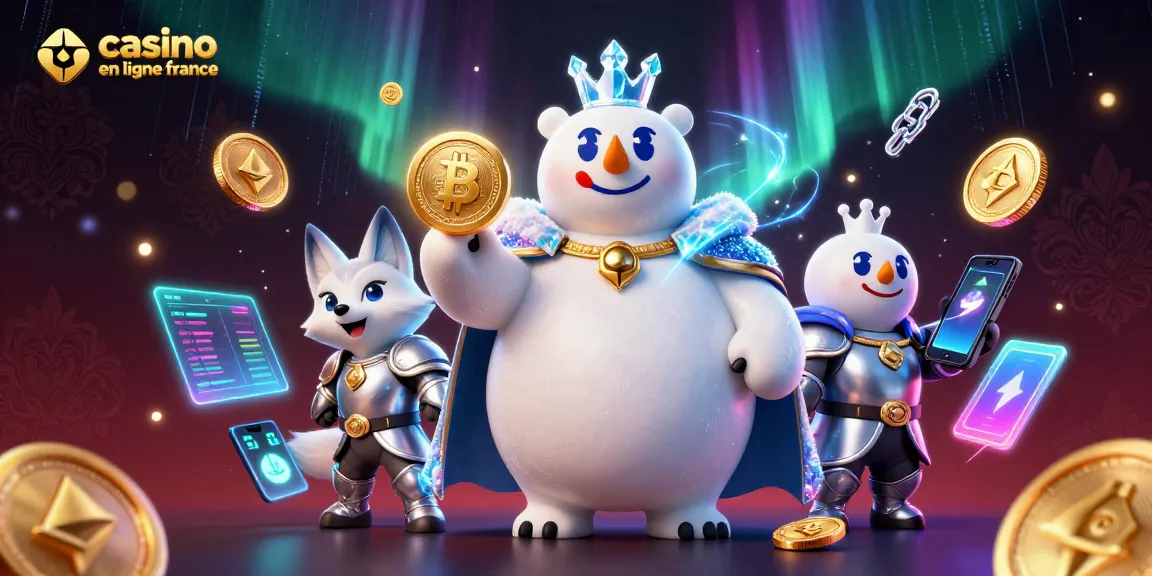 Explorez le casino en ligne en France avec des personnages animés et des éléments de jeu captivants.