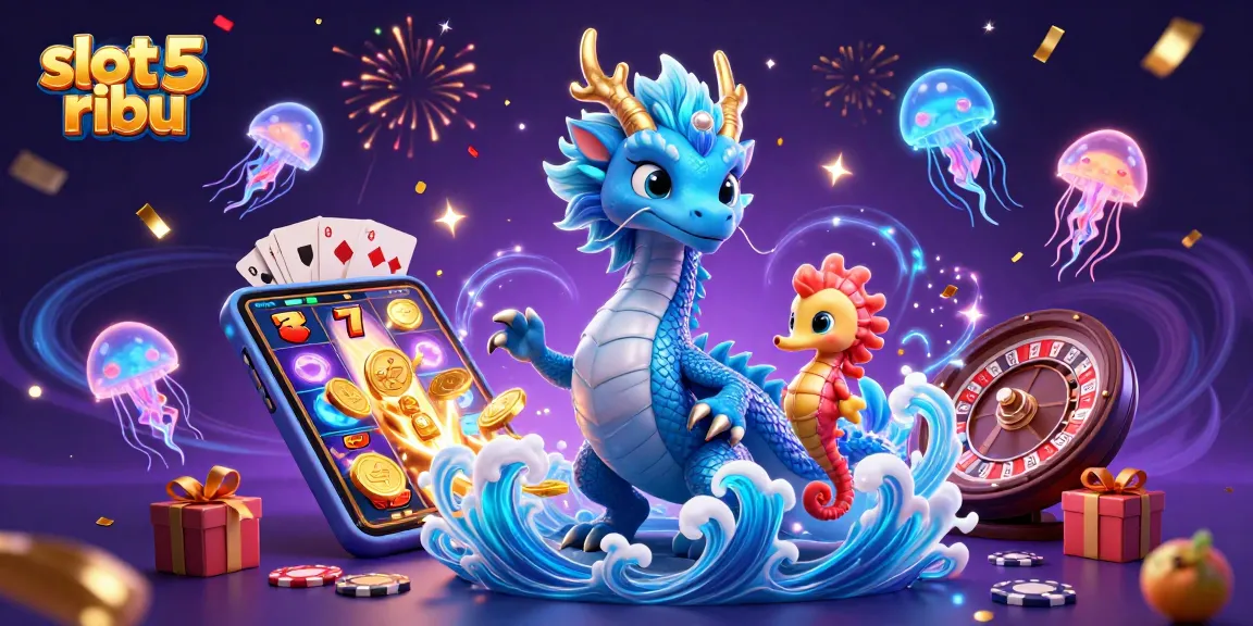 Play exciting slot 5 ribu games featuring a dragon, seahorse knight, and jellyfish for jackpot chances.