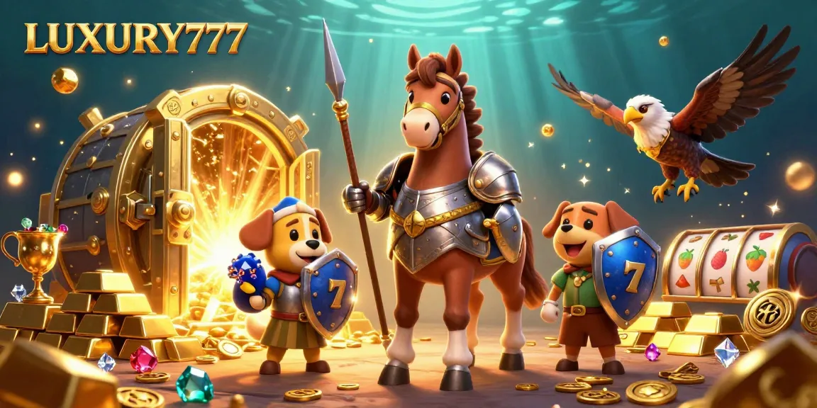Menangkan LUXURY777 dengan permainan slot yang menarik dan karakter unik dalam ilustrasi 3D ini.