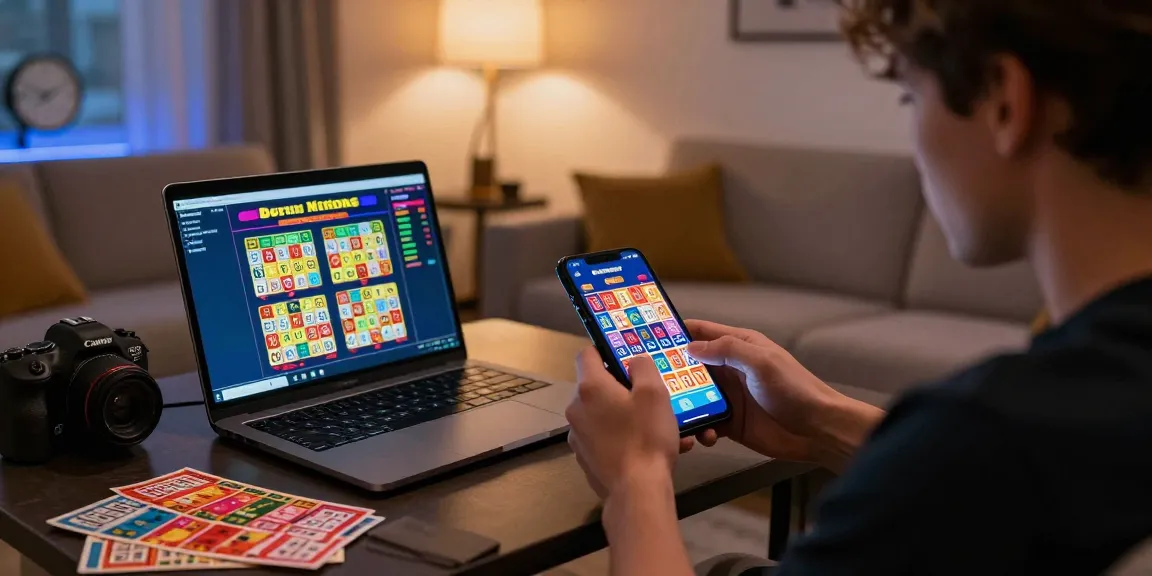 Pengalaman pengguna diana4d saat bermain togel online dengan aplikasi di ponsel dan statistik permainan di laptop.