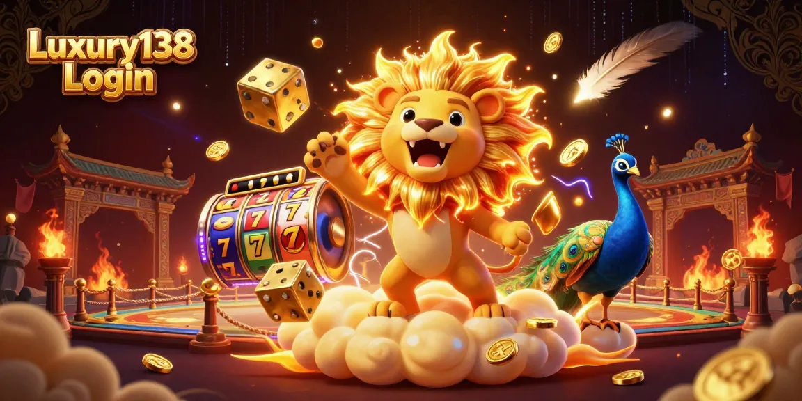 Play and win with Luxury138 Login in this engaging casino illustration featuring vibrant gaming elements.