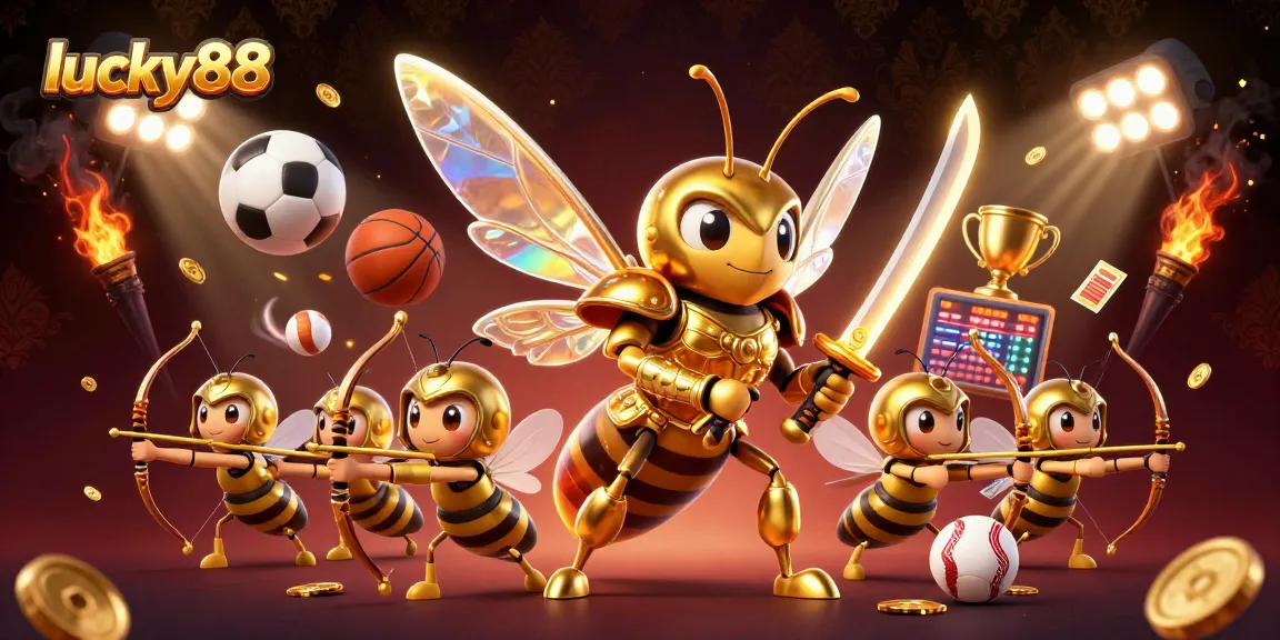Experience the thrill of lucky88 as a samurai hornet battles with dynamic sports elements and golden rewards.