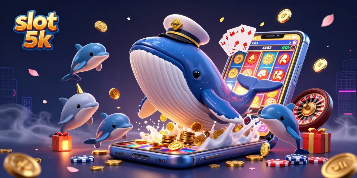 Experience thrilling wins with slot 5k in this vibrant 3D casino scene featuring playful sea creatures.